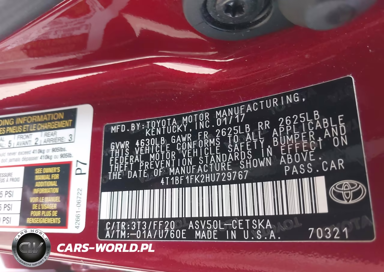 2017 Toyota Camry Se VIN:4T1BF1FK2HU729767 - 9