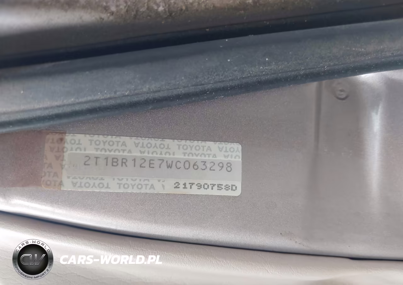 1998 Toyota Corolla Ve VIN:2T1BR12E7WC063298 - 9