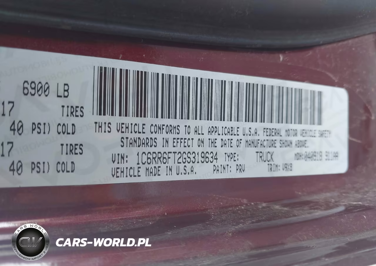 2016 Ram 1500 St VIN:1C6RR6FT2GS319634 - 9