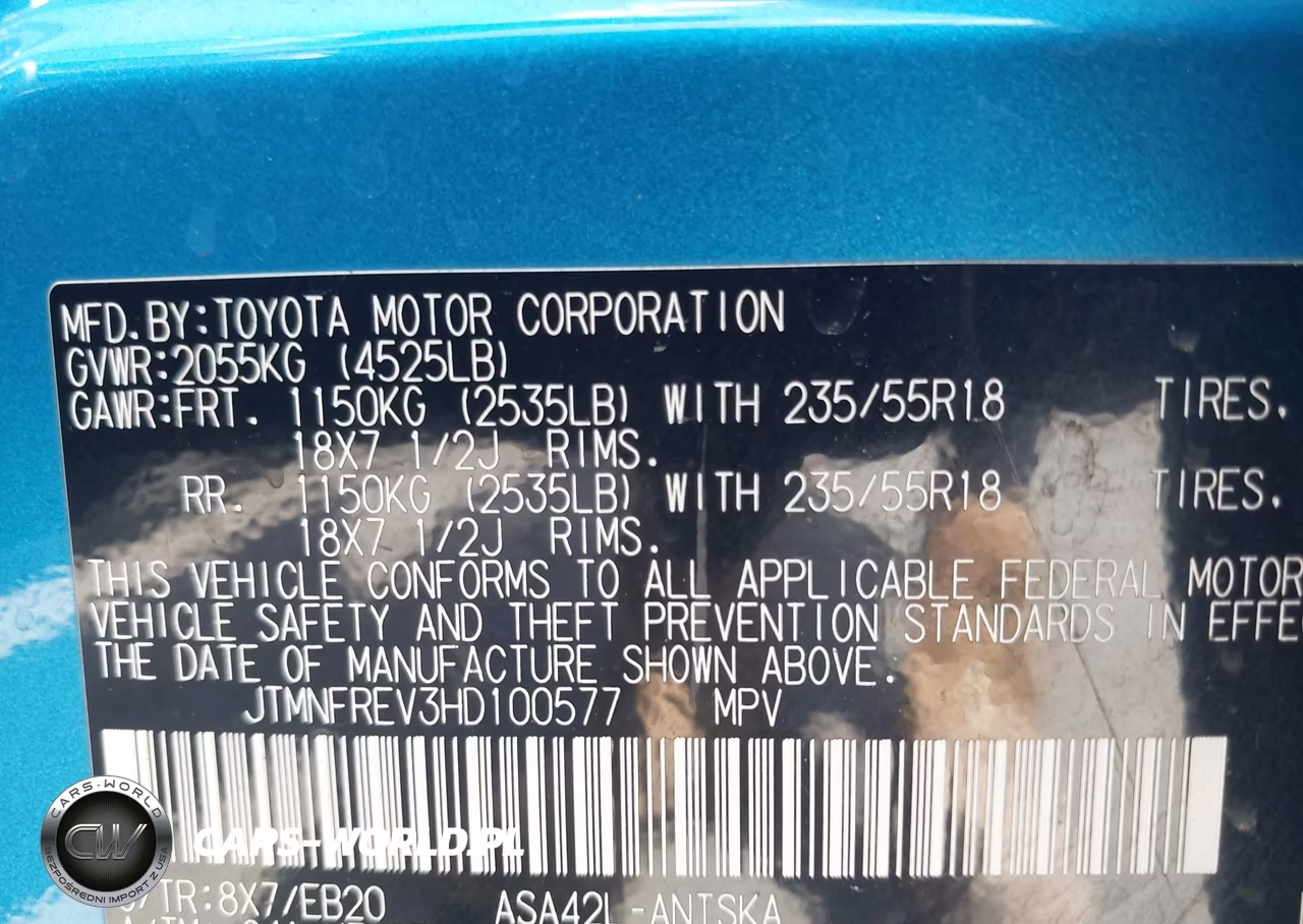 2017 Toyota Rav4 Se VIN:JTMNFREV3HD100577 - 9