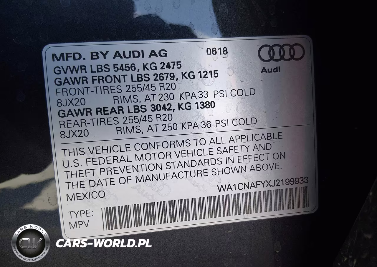 2018 Audi Q5 2.0T Premium-2.0T Tech Premium VIN:WA1CNAFYXJ2199933 - 9