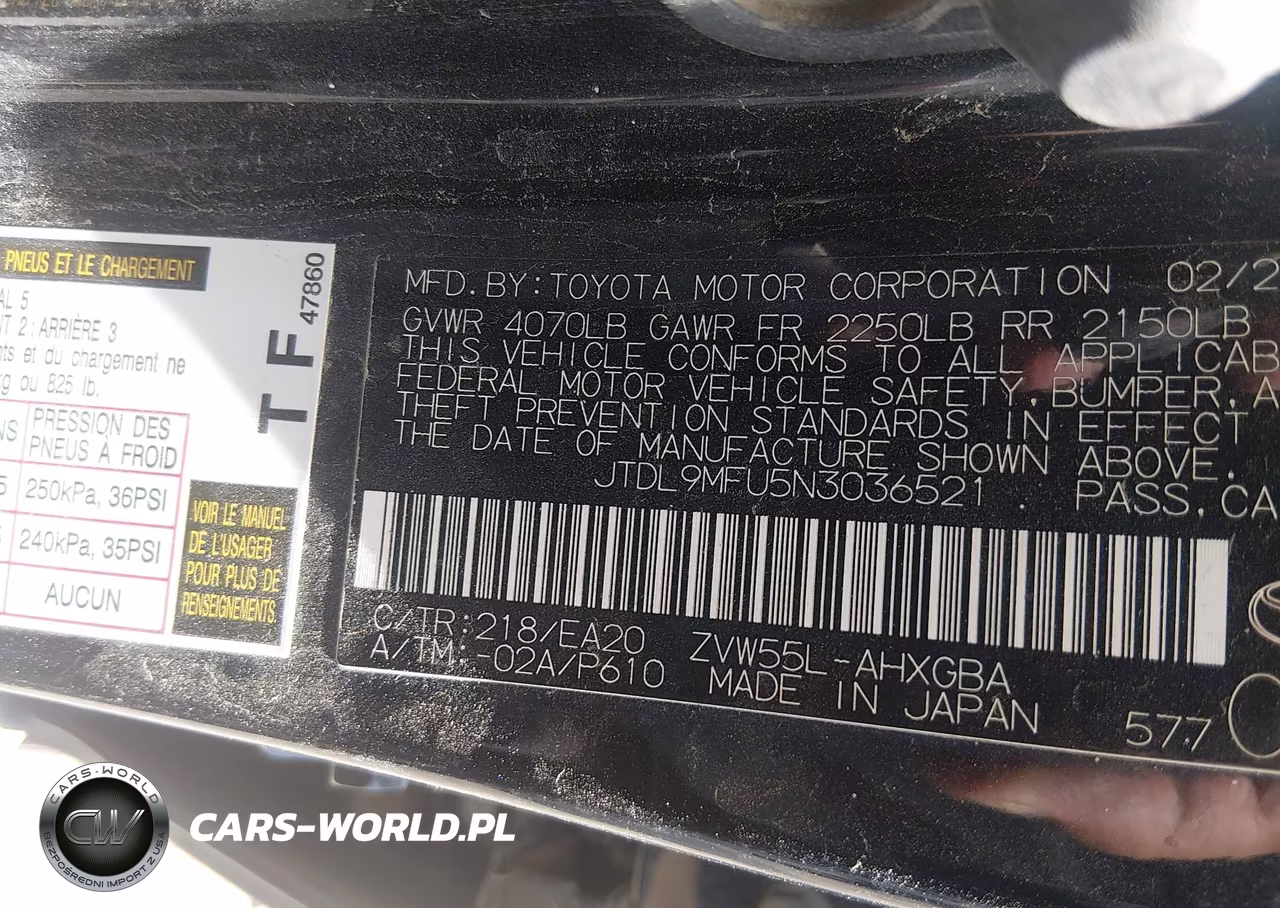 2022 Toyota Prius Nightshade Edition Awd-E VIN:JTDL9MFU5N3036521 - 9
