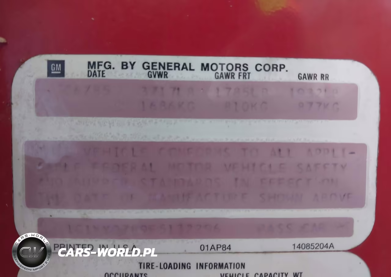 1985 Chevrolet Corvette VIN:1G1YY0789F5132296 - 9