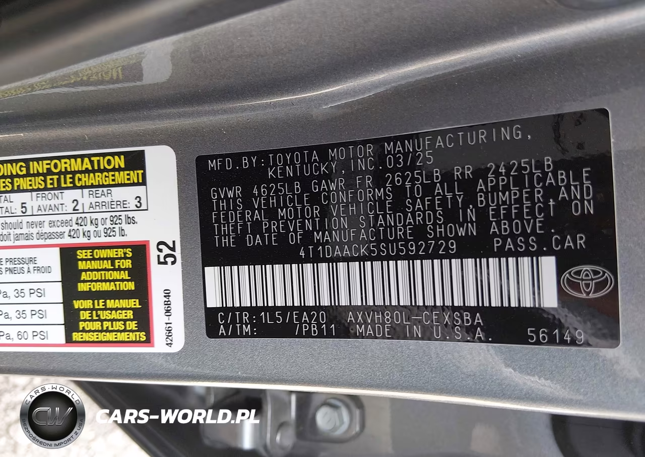 2025 Toyota Camry Se VIN:4T1DAACK5SU592729 - 9