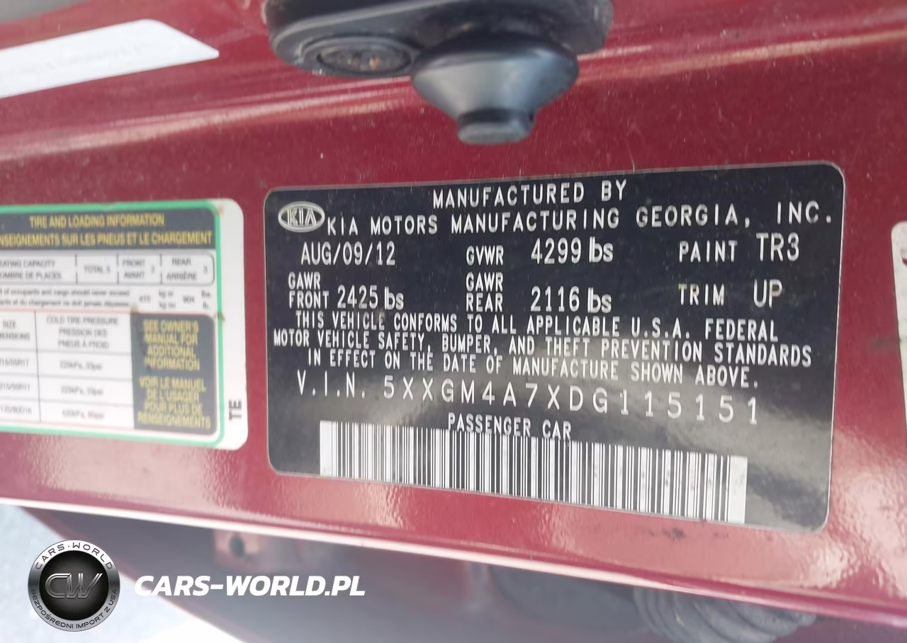 2013 Kia Optima Lx VIN:5XXGM4A7XDG115151 - 9