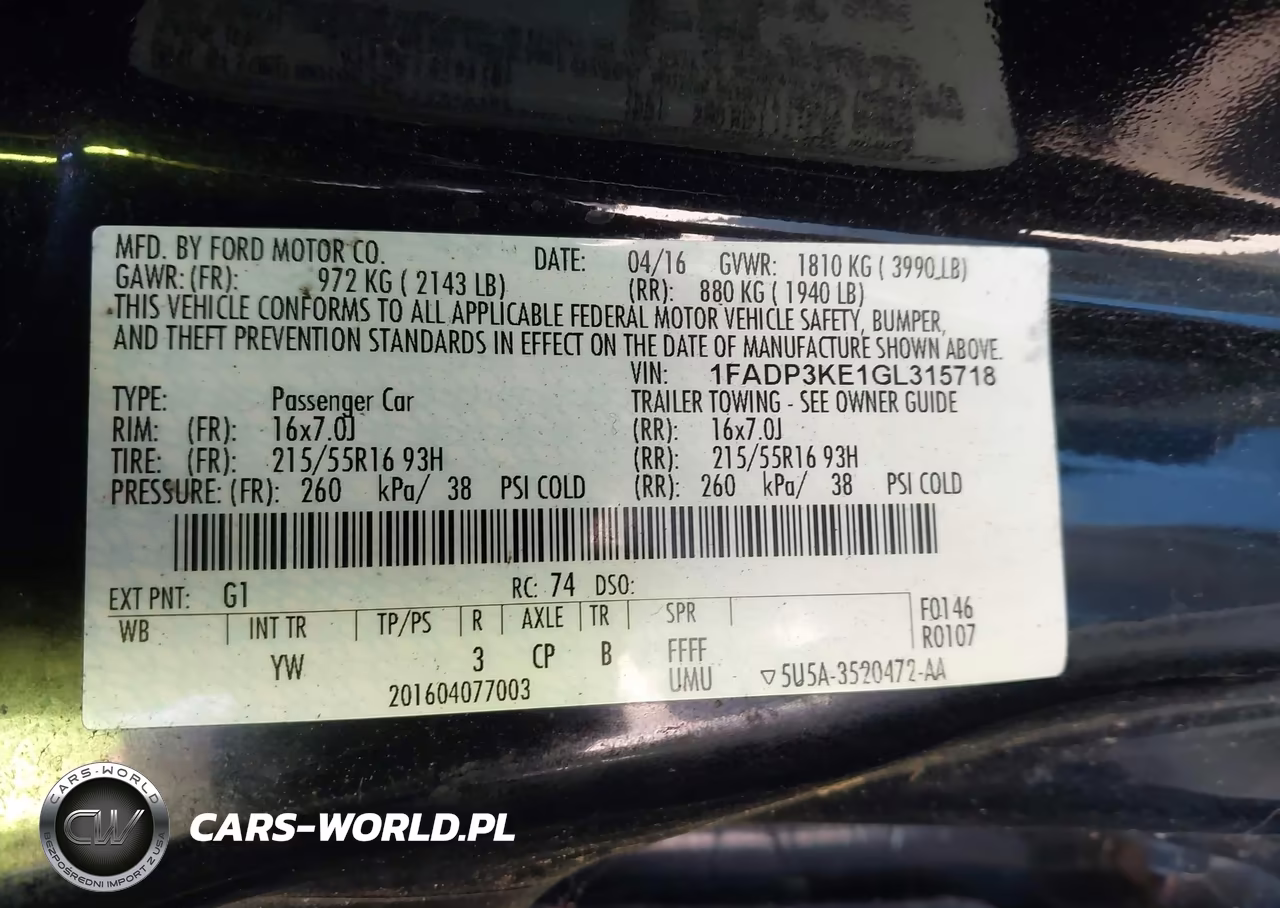 2016 Ford Focus Se VIN:1FADP3KE1GL315718 - 9