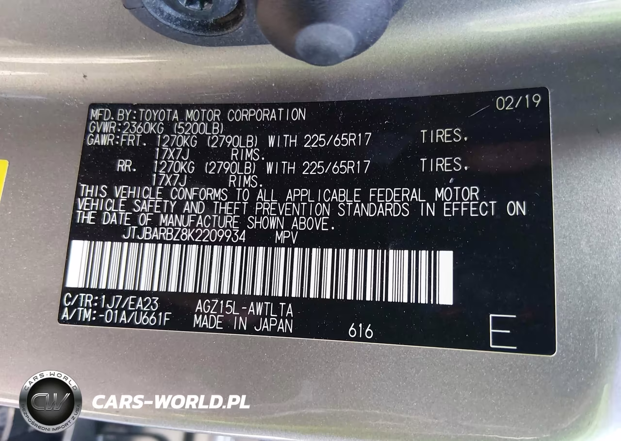 2019 Lexus Nx 300 VIN:JTJBARBZ8K2209934 - 9