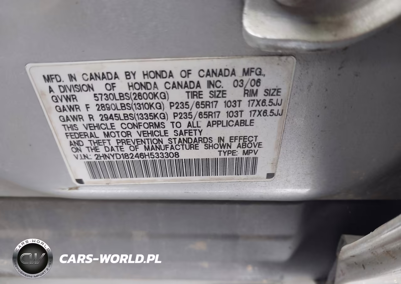 2006 Acura Mdx VIN:2HNYD18246H533308 - 9