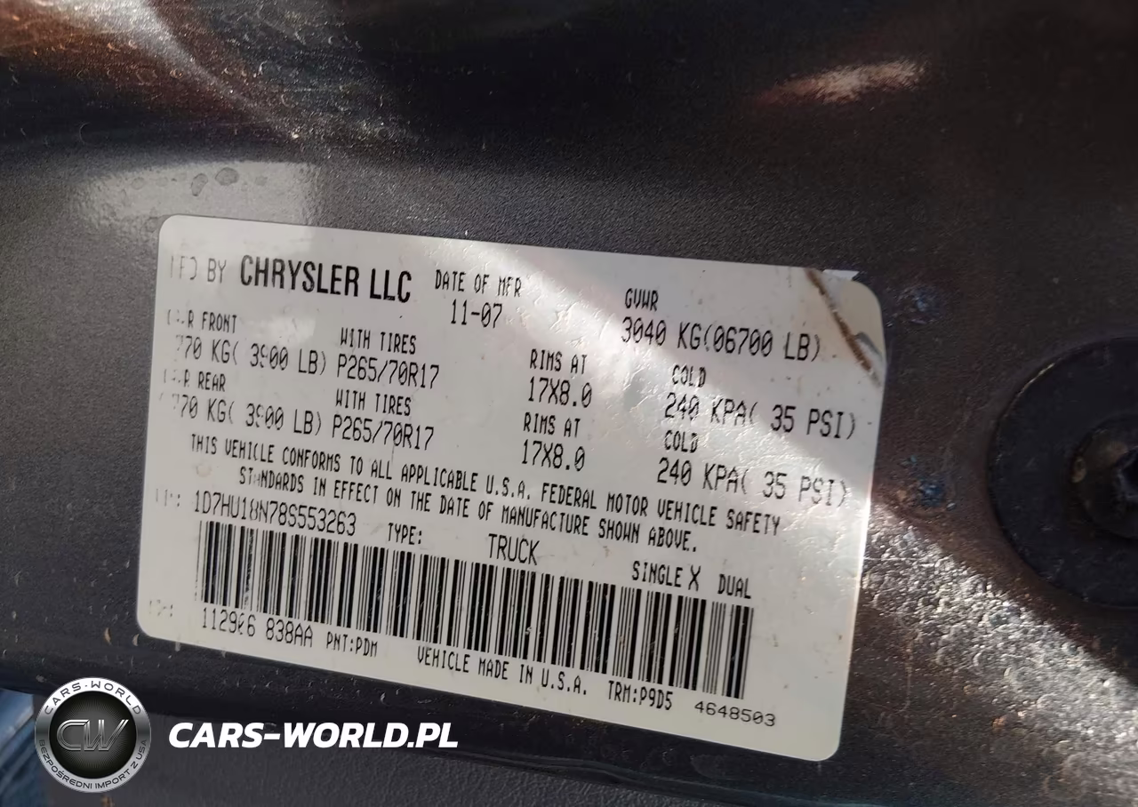 2008 Dodge Ram 1500 St-Sxt VIN:1D7HU18N78S553263 - 9