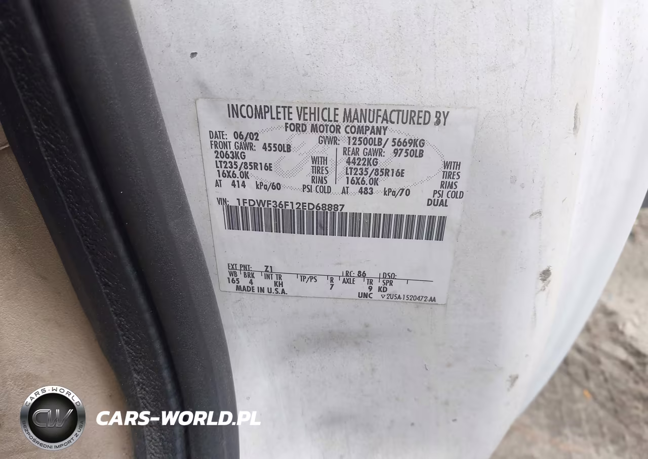 2002 Ford F-350 Xl-Xlt VIN:1FDWF36F12ED68887 - 8