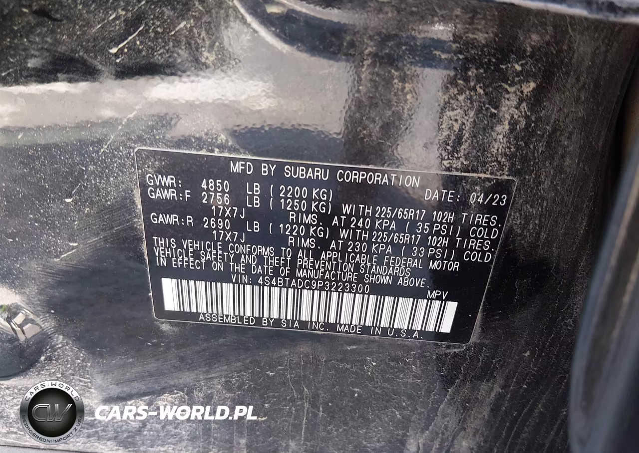 2023 Subaru Outback Premium VIN:4S4BTADC9P3223300 - 9