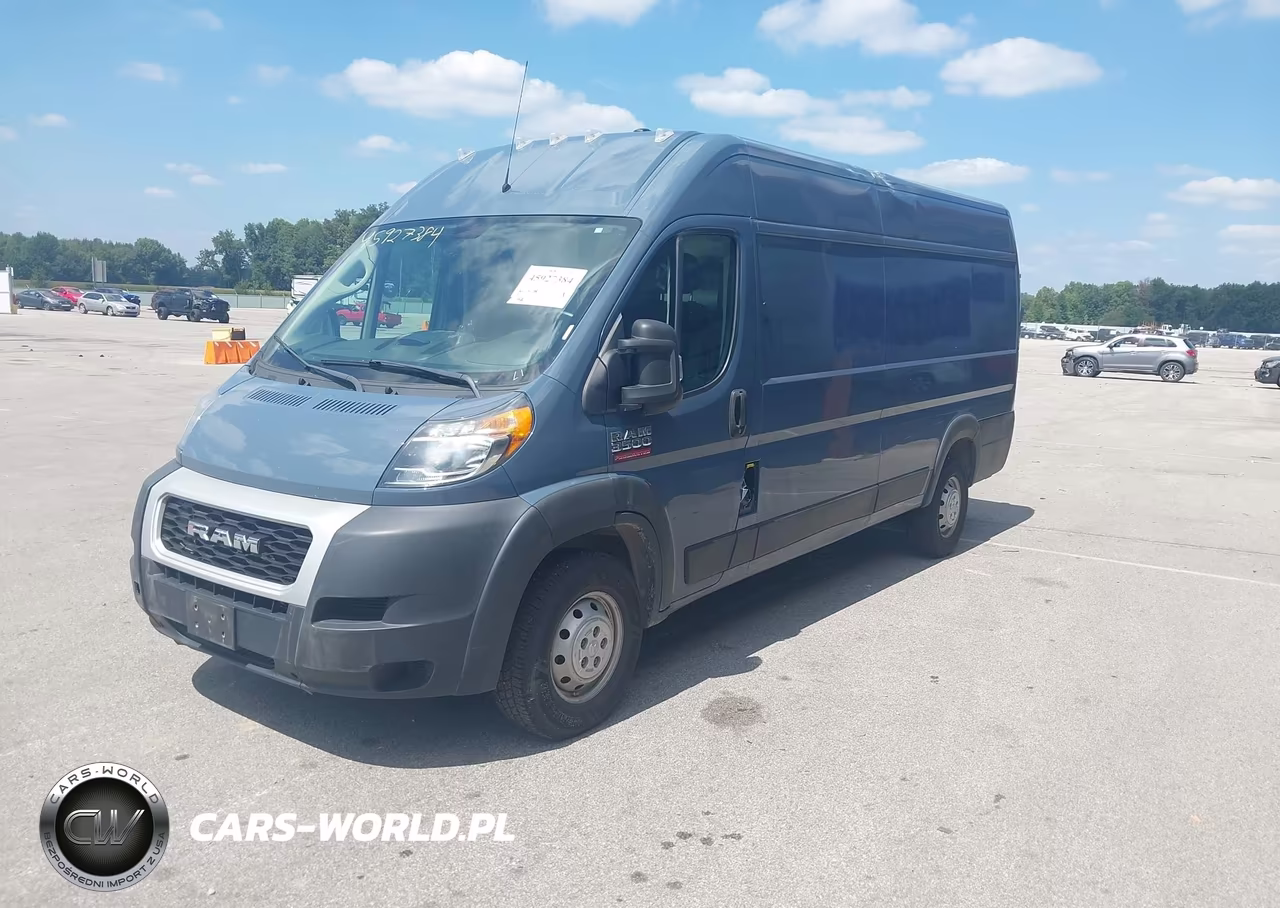 2019 Ram Promaster 3500 Cargo Van High Roof 159 Wb Ext VIN:3C6URVJGXKE558391 - 2