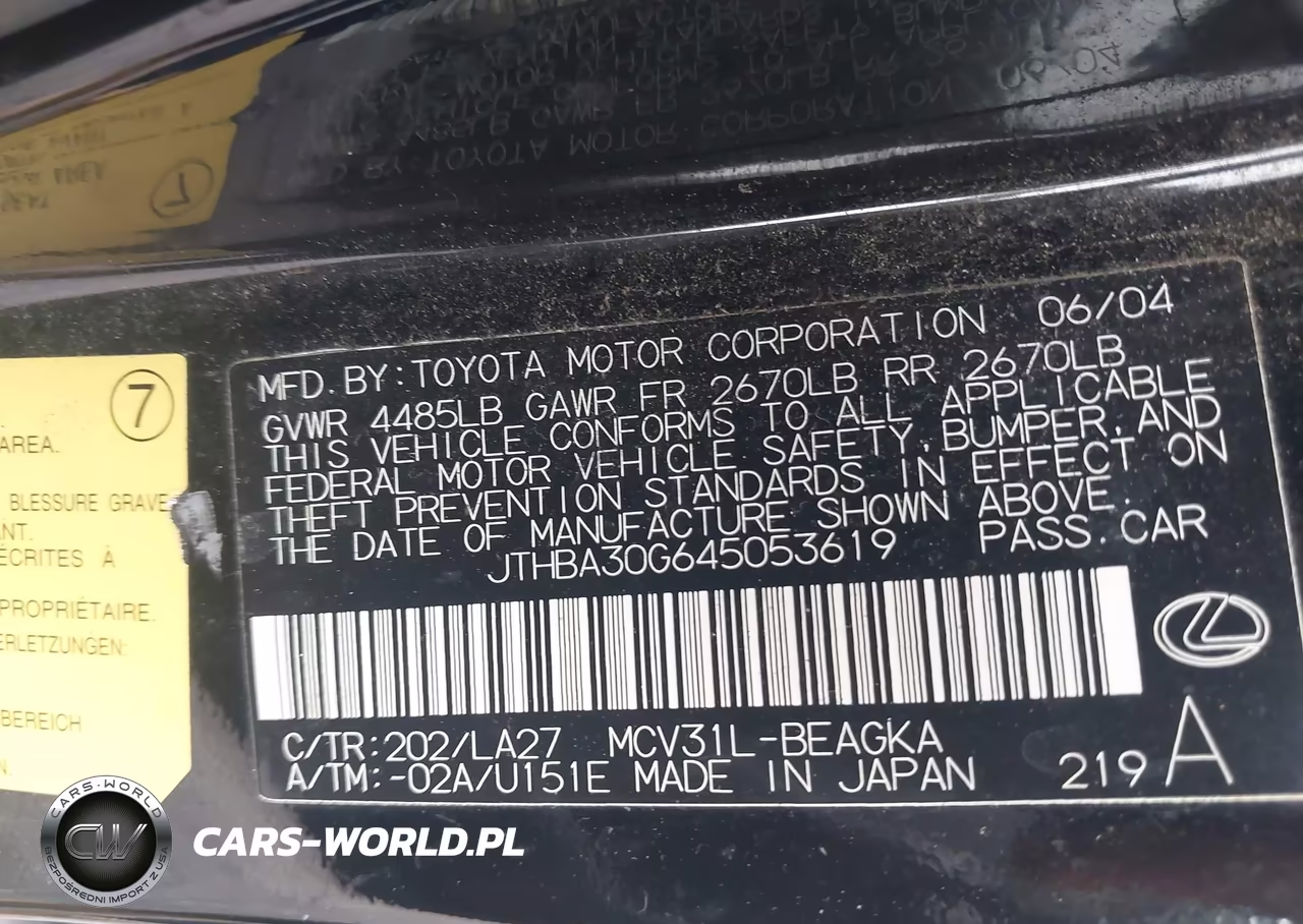 2004 Lexus Es 330 VIN:JTHBA30G645053619 - 9