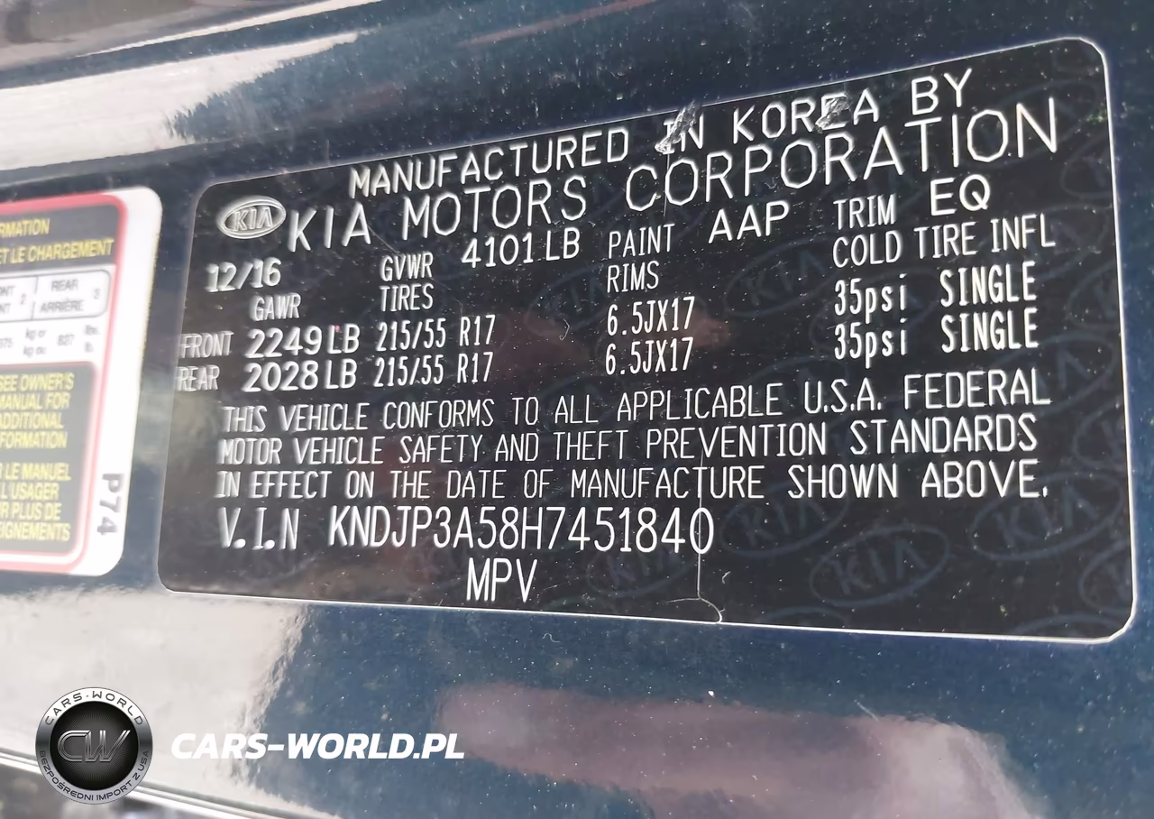2017 Kia Soul + VIN:KNDJP3A58H7451840 - 9