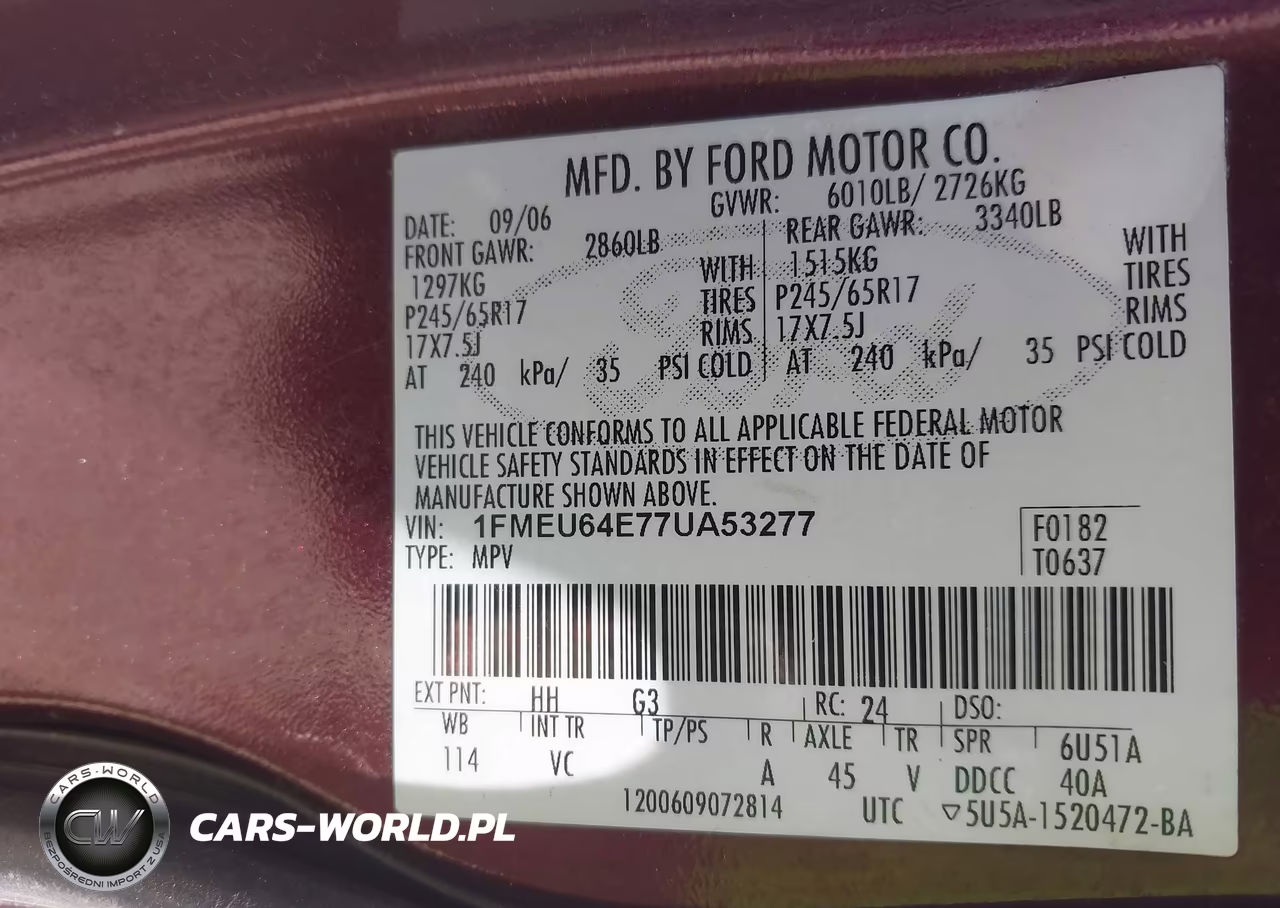 2007 Ford Explorer Eddie Bauer VIN:1FMEU64E77UA53277 - 9