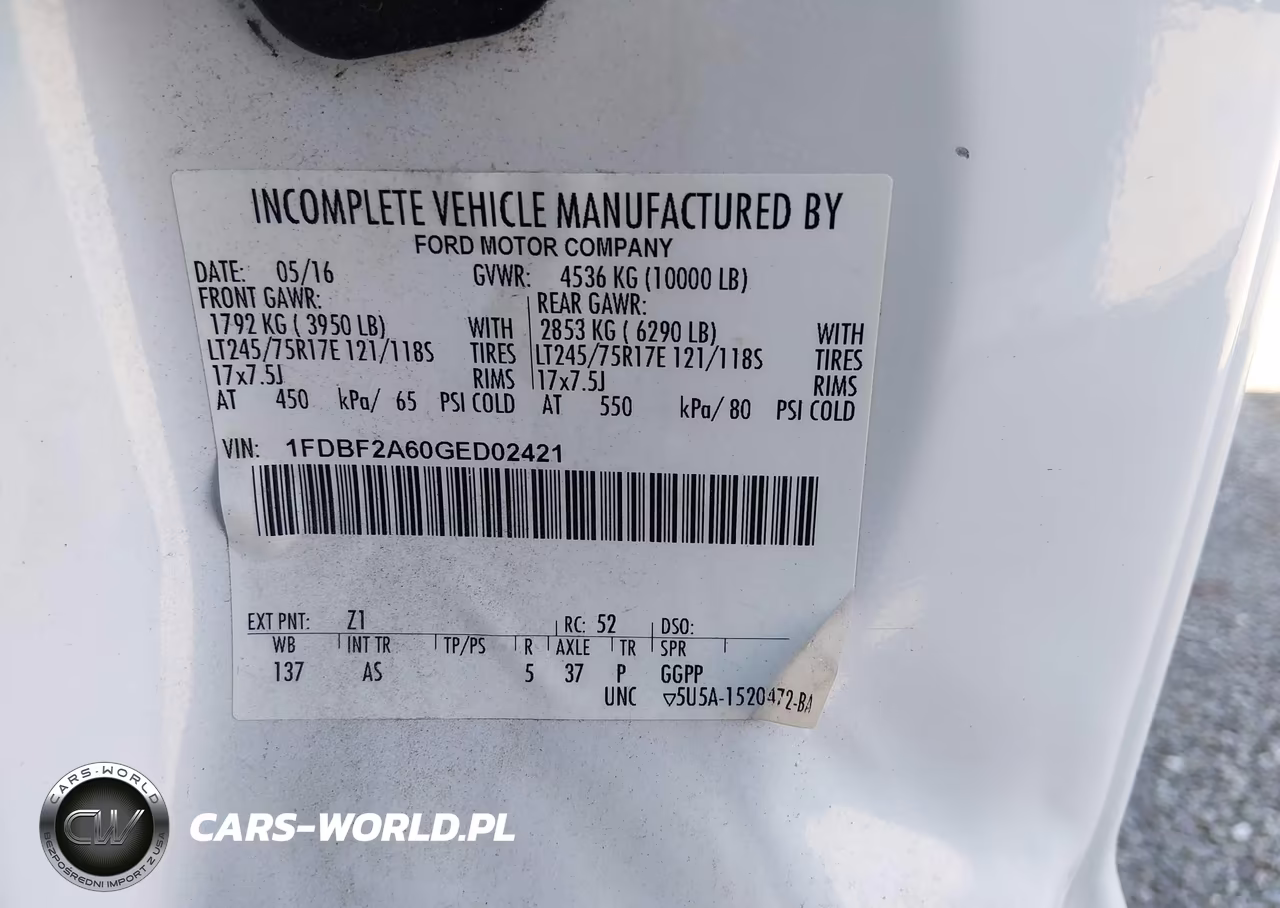 2016 Ford F-250 Xl VIN:1FDBF2A60GED02421 - 9