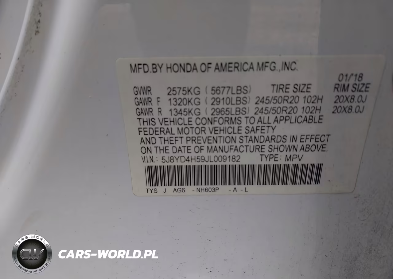 2018 Acura Mdx Technology Package Acurawatch Plus Pkg VIN:5J8YD4H59JL009182 - 9