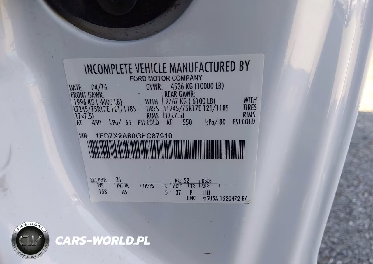 2016 Ford F-250 Xl VIN:1FD7X2A60GEC87910 - 9