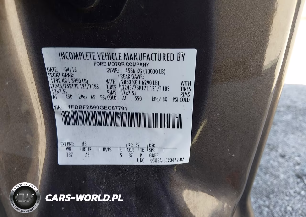 2016 Ford F-250 Xl VIN:1FDBF2A60GEC87791 - 9