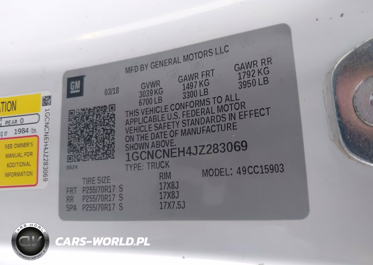 2018 Chevrolet Silverado 1500 Wt VIN:1GCNCNEH4JZ283069 - 9