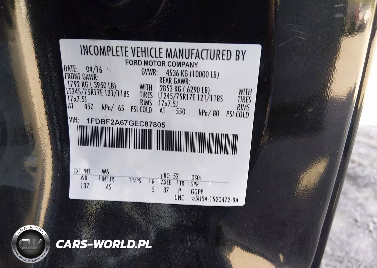 2016 Ford F-250 Xl VIN:1FDBF2A67GEC87805 - 9