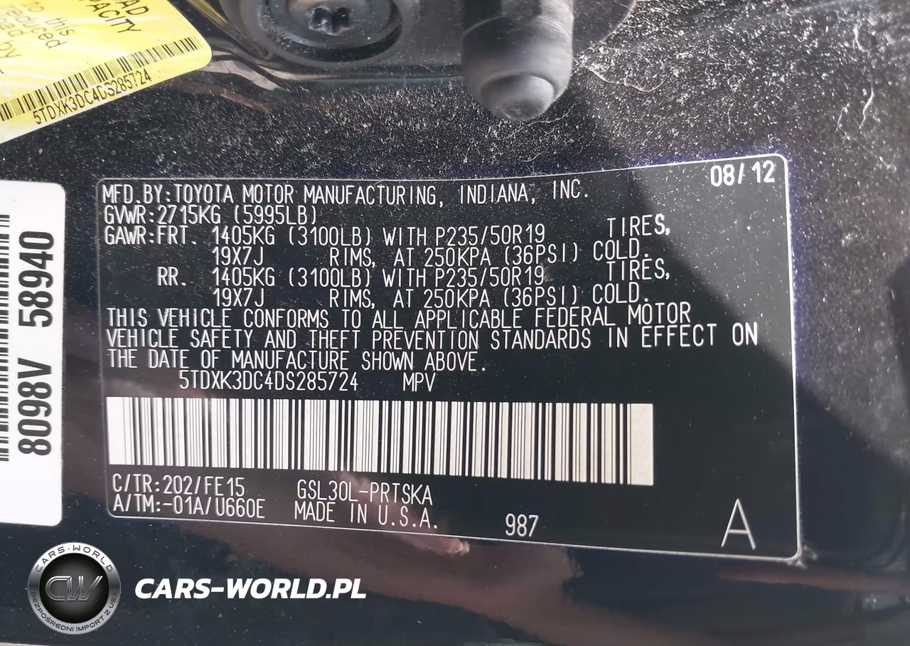 2013 Toyota Sienna Se 8 Passenger VIN:5TDXK3DC4DS285724 - 9