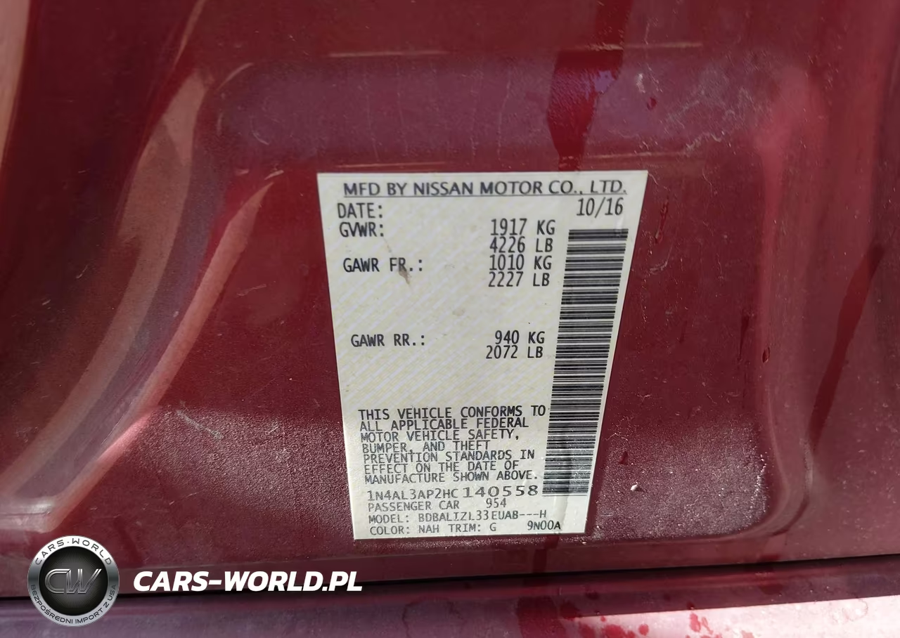 2017 Nissan Altima 2.5 Sv VIN:1N4AL3AP2HC140558 - 9