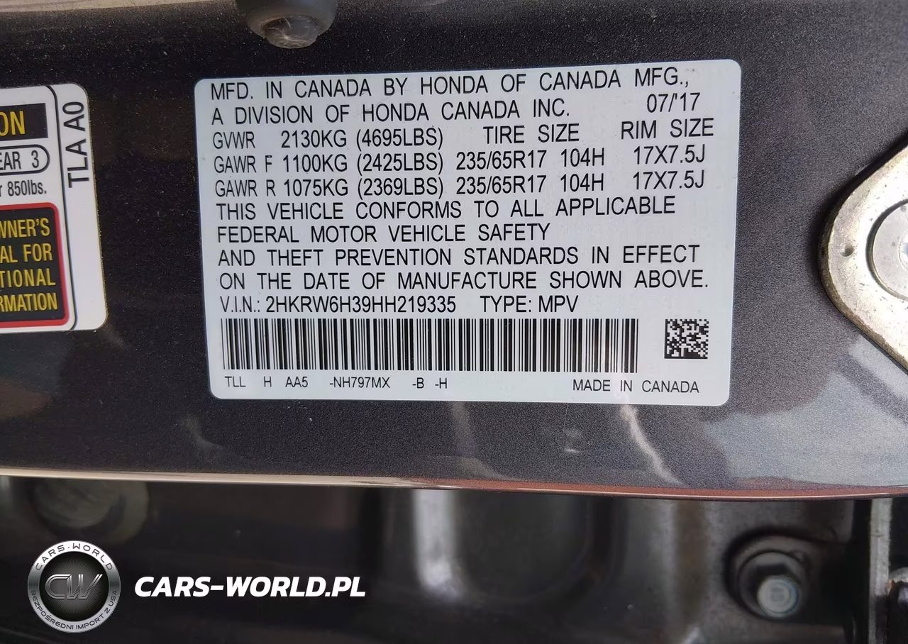 2017 Honda Cr-V Lx VIN:2HKRW6H39HH219335 - 9
