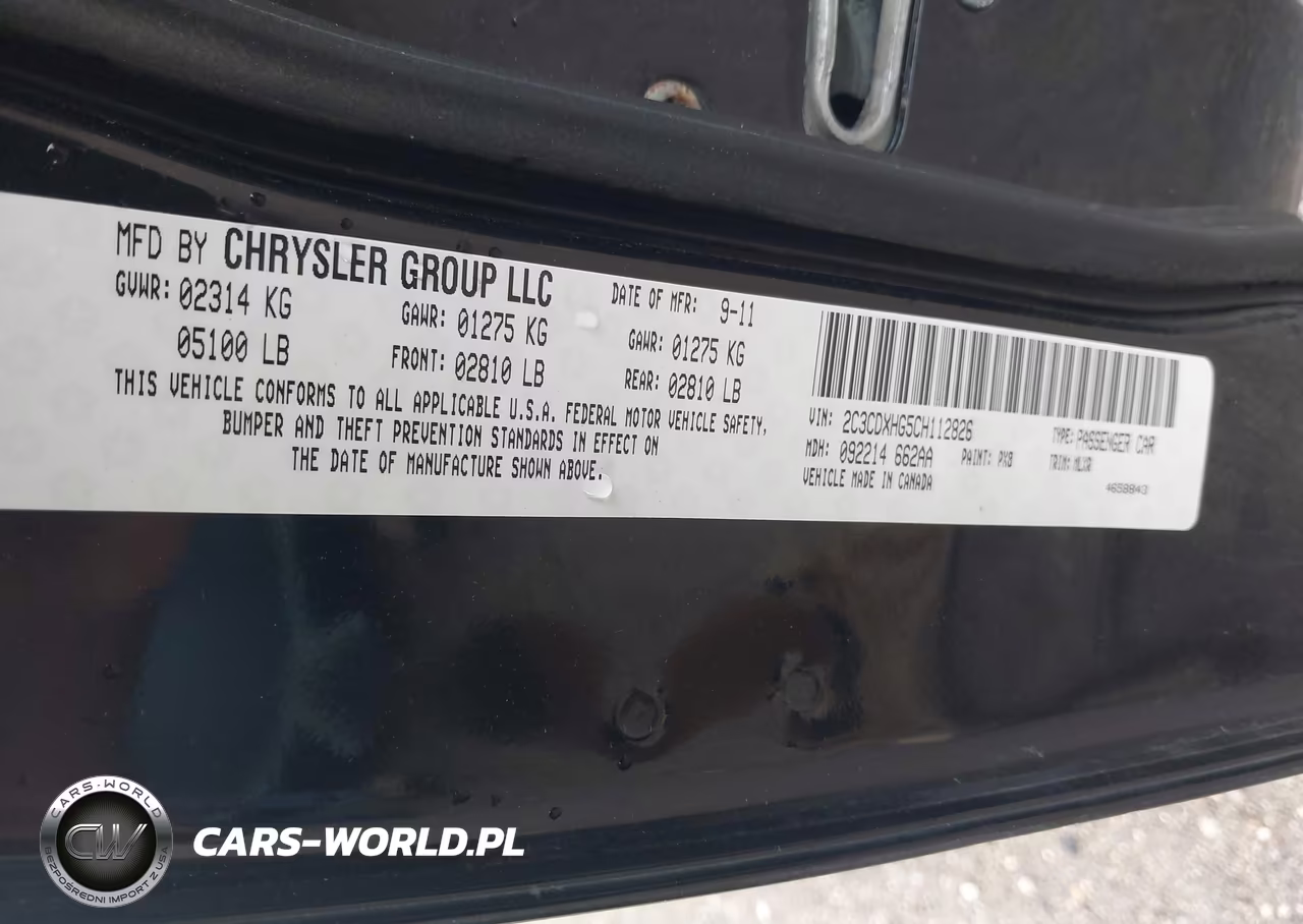 2012 Dodge Charger Sxt VIN:2C3CDXHG5CH112826 - 9