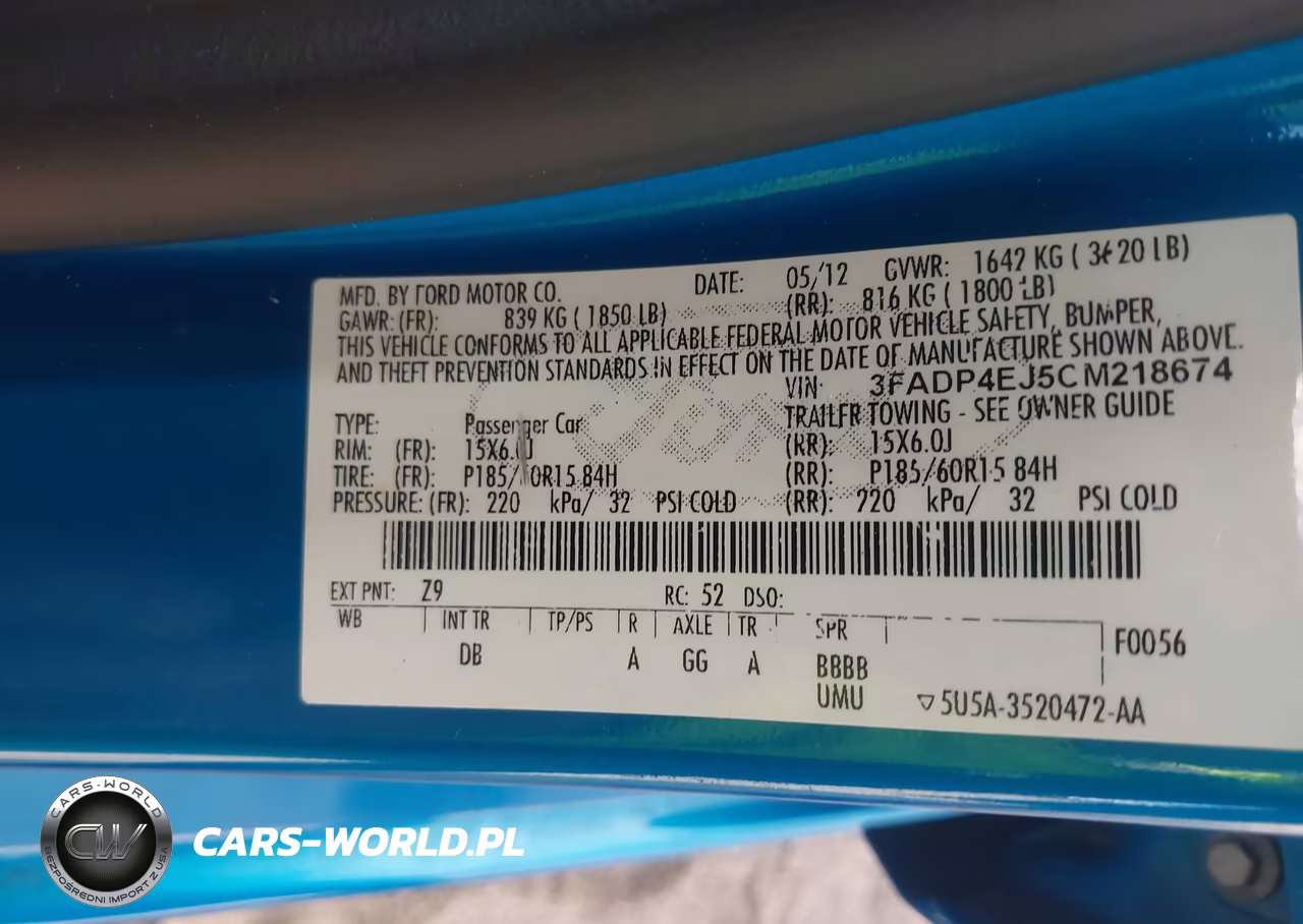 2012 Ford Fiesta Se VIN:3FADP4EJ5CM218674 - 9