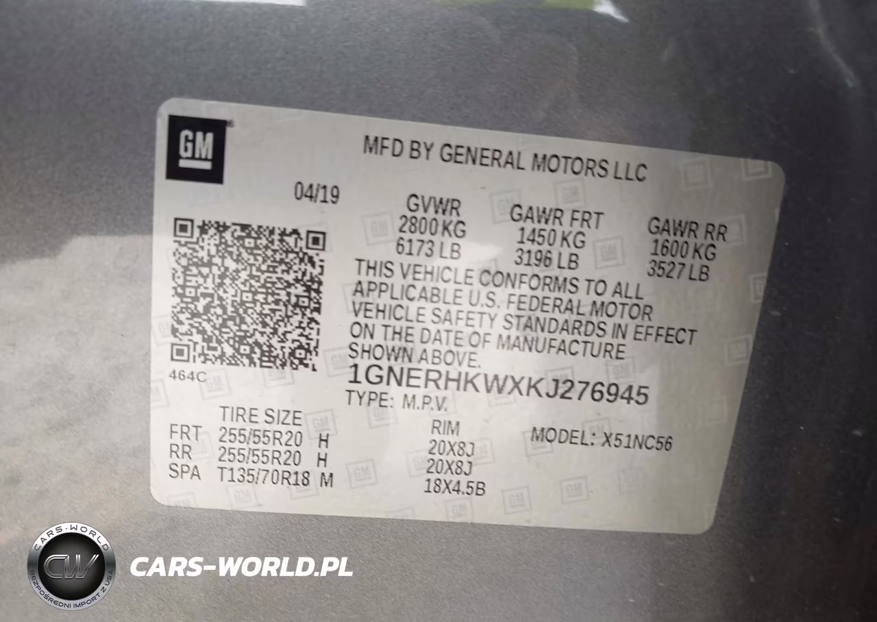 2019 Chevrolet Traverse 3Lt VIN:1GNERHKWXKJ276945 - 9