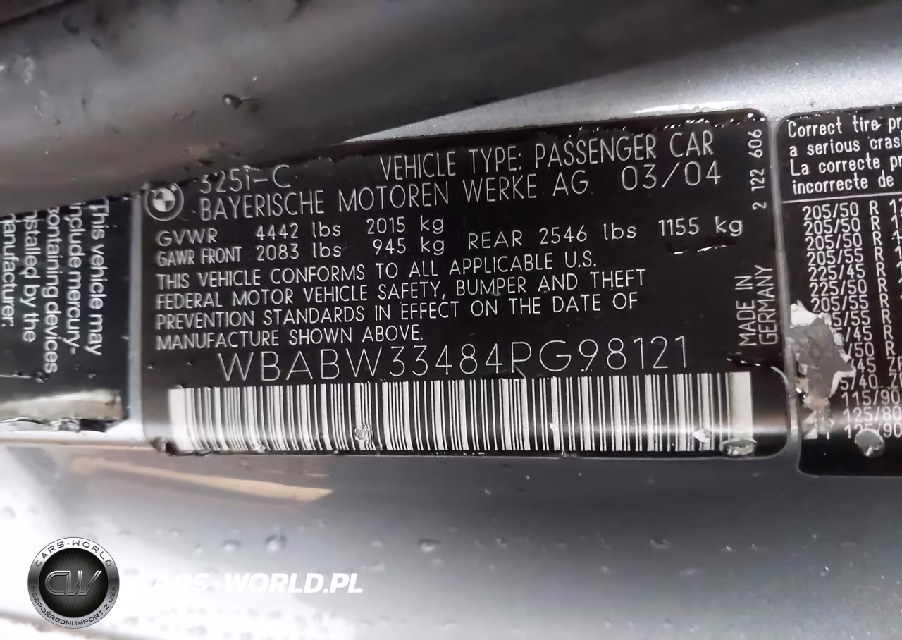 2004 BMW 325Ci VIN:WBABW33484PG98121 - 9
