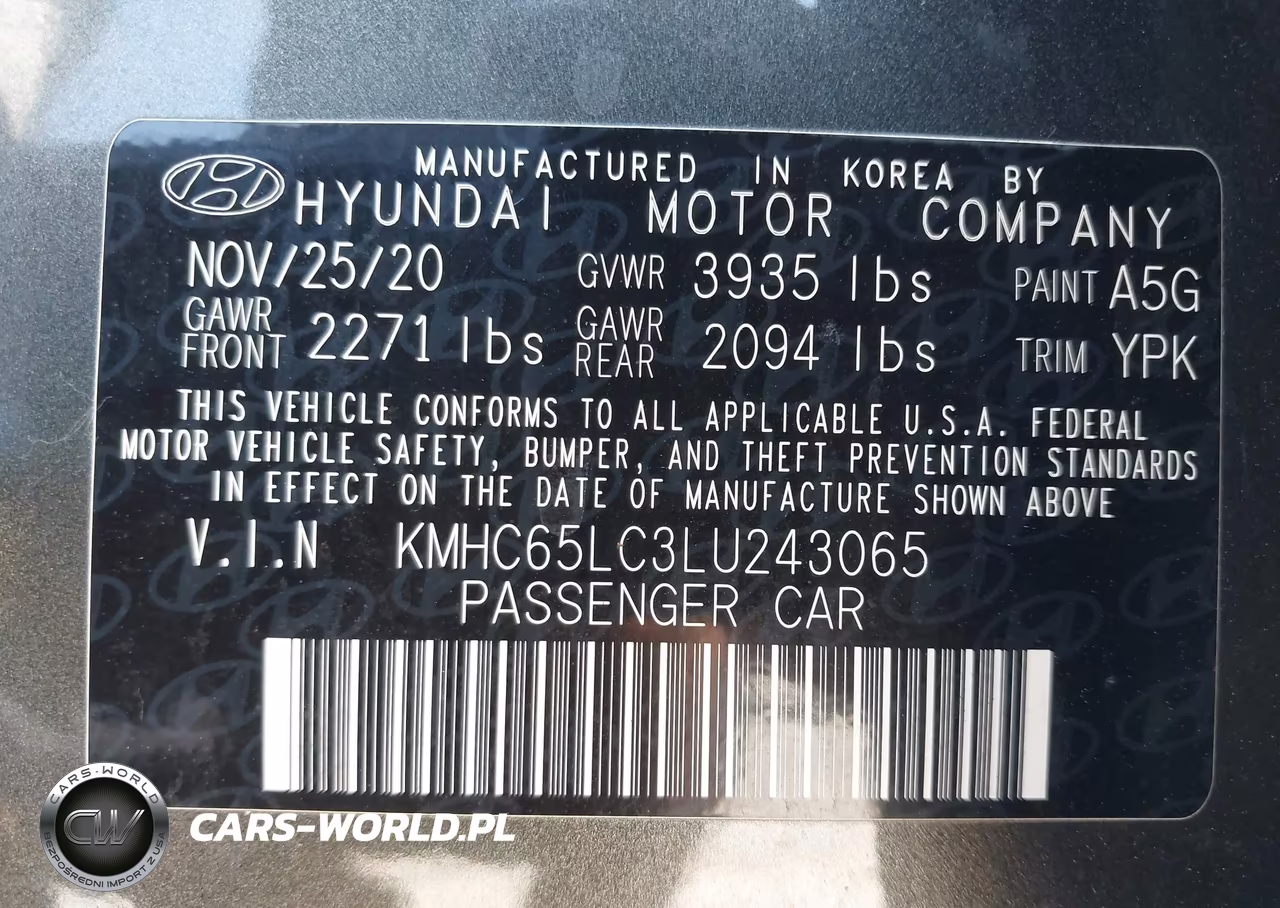 2020 Hyundai Ioniq Hybrid Blue VIN:KMHC65LC3LU243065 - 9