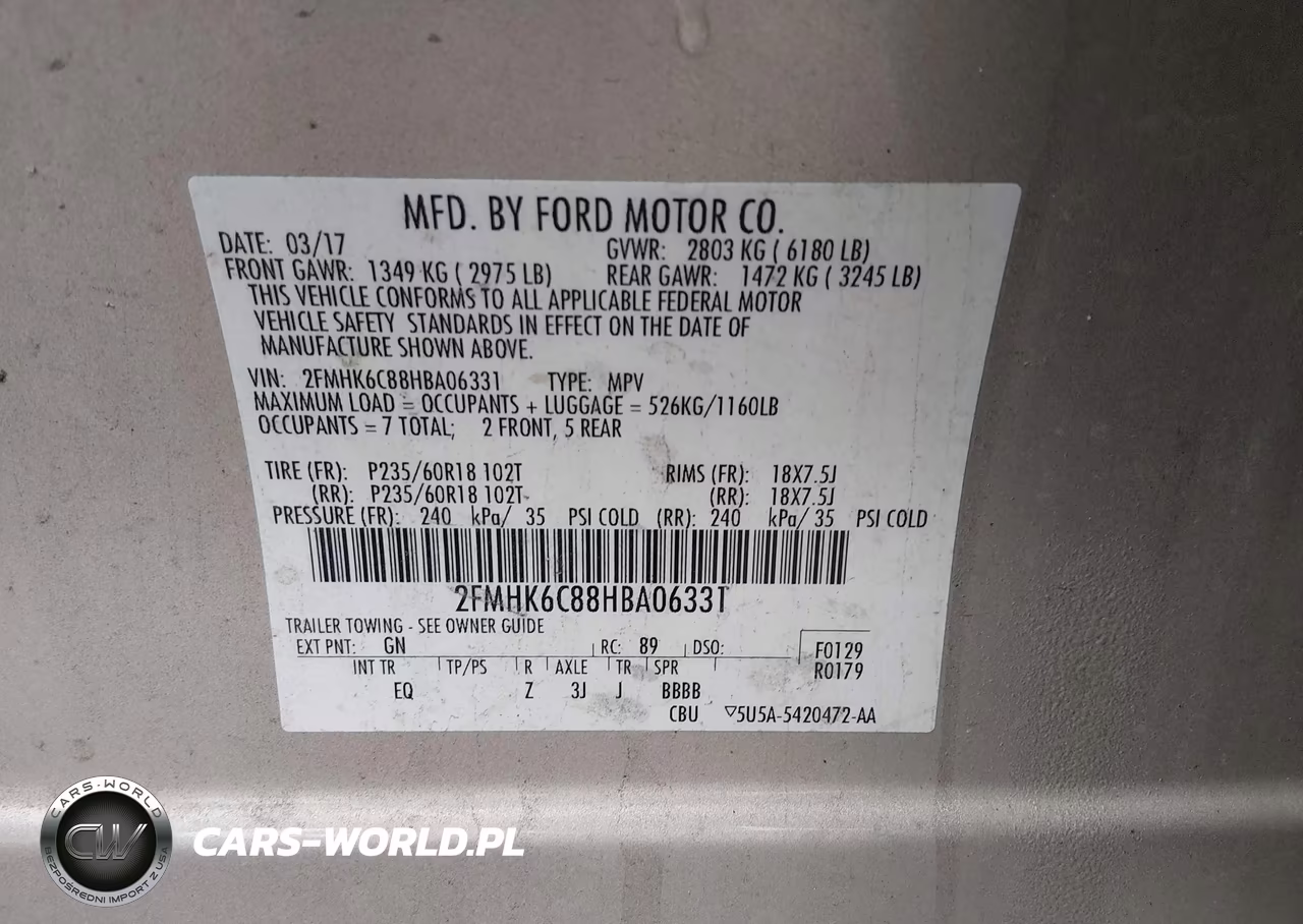 2017 Ford Flex Sel VIN:2FMHK6C88HBA06331 - 9