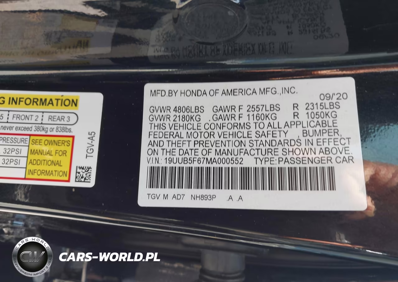 2021 Acura Tlx Advance Package VIN:19UUB5F67MA000552 - 9