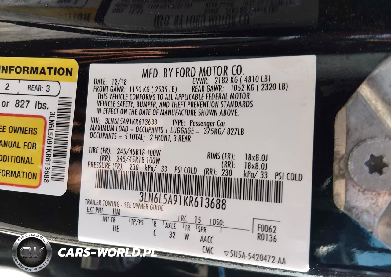 2019 Lincoln Mkz Standard VIN:3LN6L5A91KR613688 - 9
