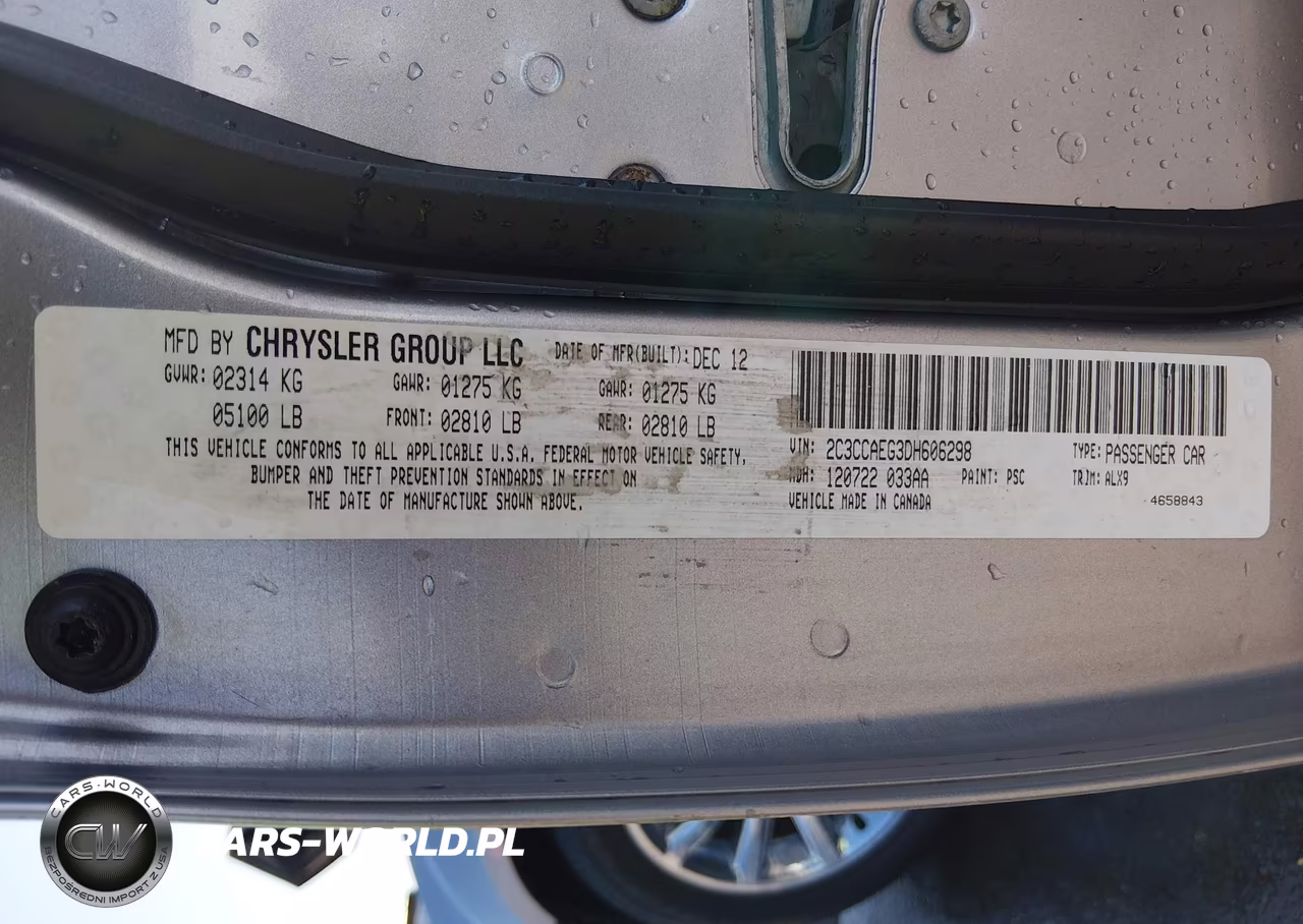 2013 Chrysler 300C VIN:2C3CCAEG3DH606298 - 9