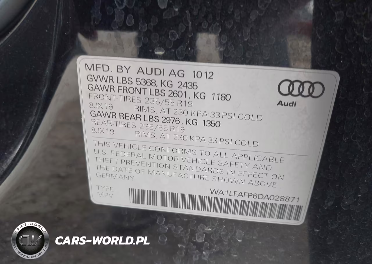 2013 Audi Q5 2.0T Premium VIN:WA1LFAFP6DA028871 - 9