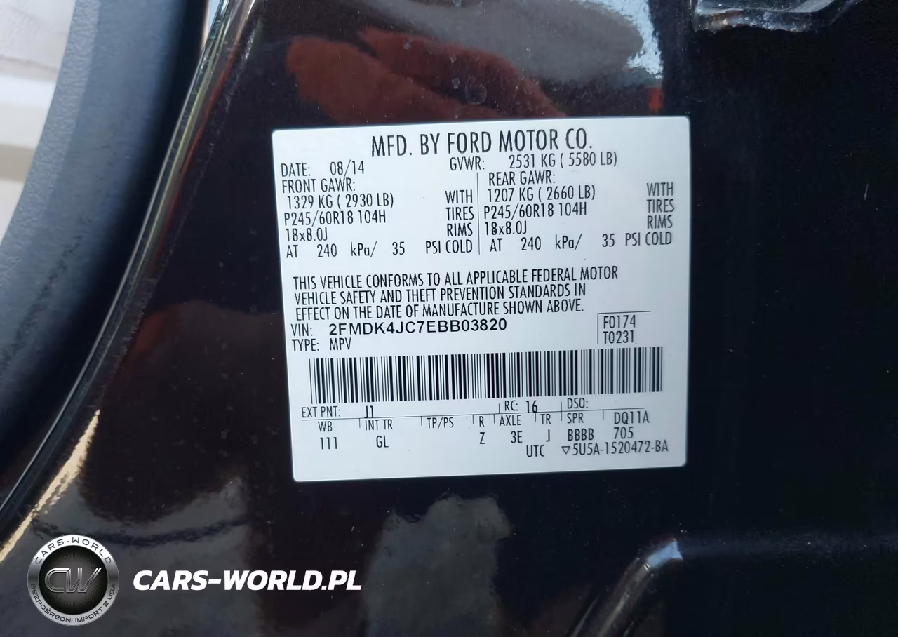 2014 Ford Edge Sel VIN:2FMDK4JC7EBB03820 - 9