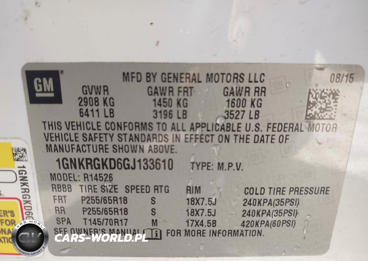 2016 Chevrolet Traverse 1Lt VIN:1GNKRGKD6GJ133610 - 9