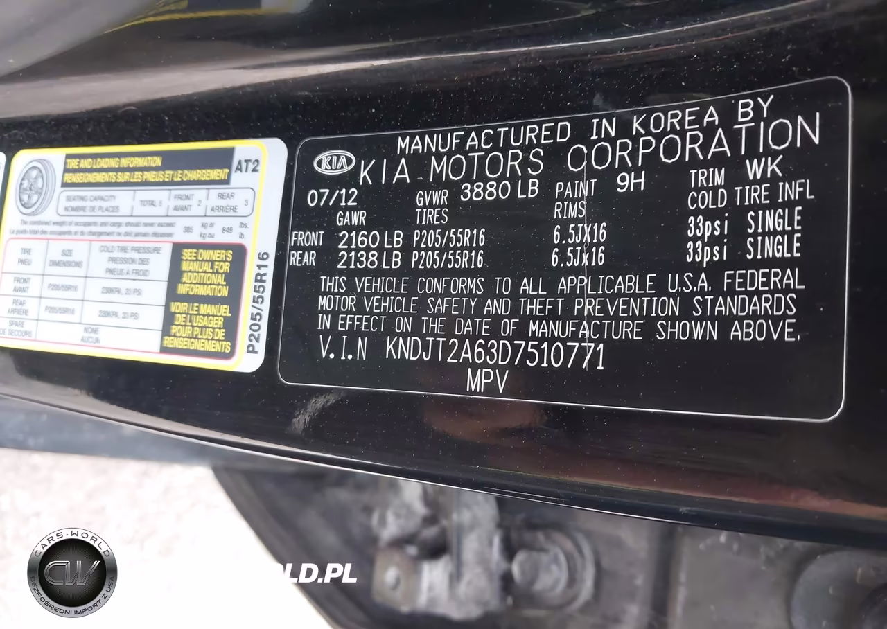 2013 Kia Soul + VIN:KNDJT2A63D7510771 - 9