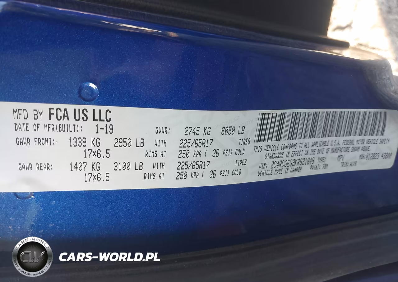 2019 Dodge Grand Caravan Gt VIN:2C4RDGEG9KR631848 - 9