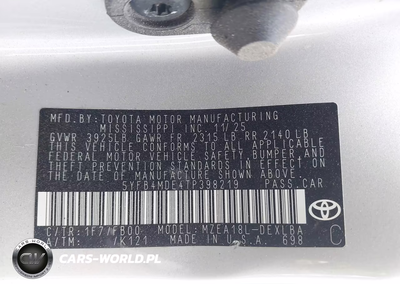 2026 Toyota Corolla Le VIN:5YFB4MDE4TP398219 - 9