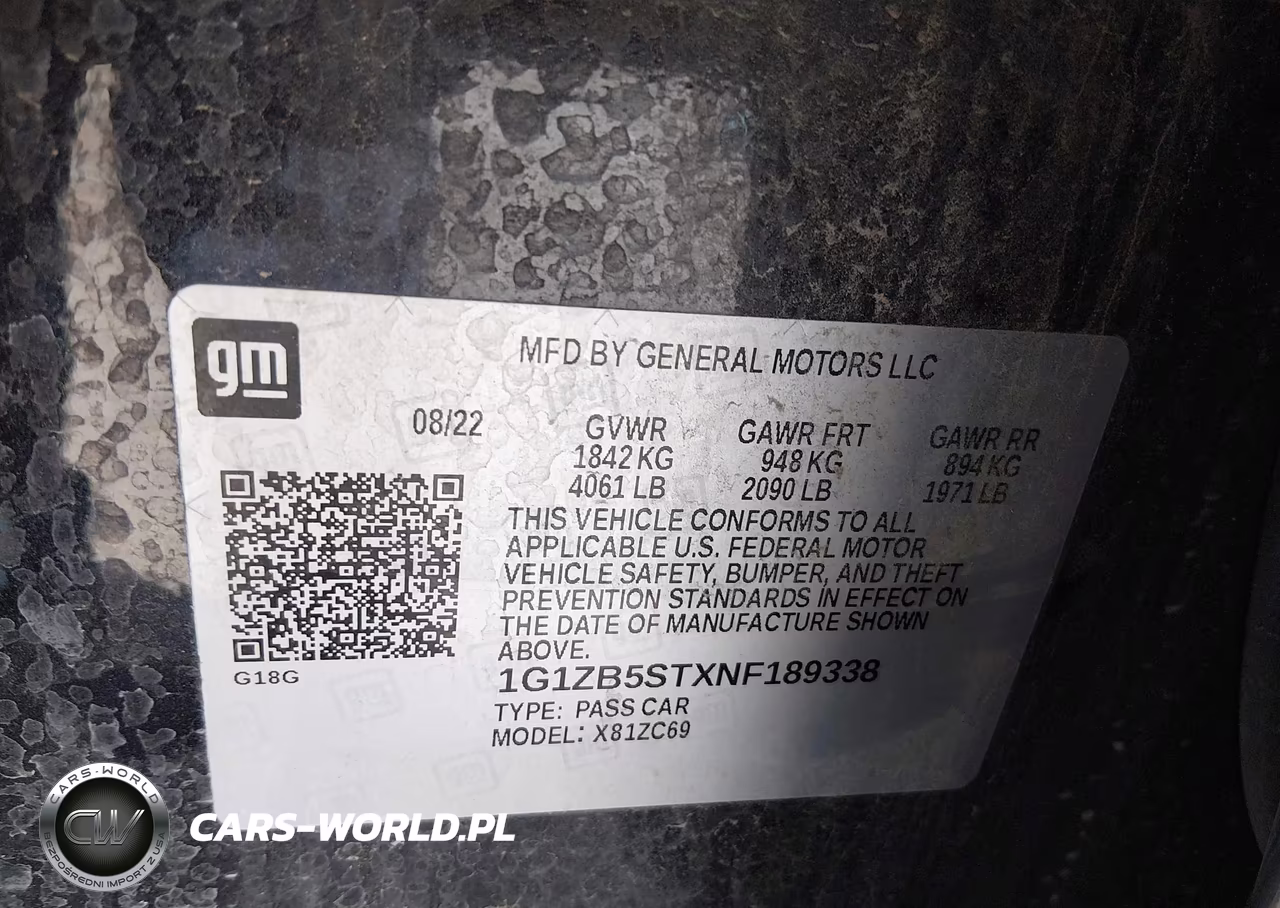 2022 Chevrolet Malibu Fwd Ls VIN:1G1ZB5STXNF189338 - 9