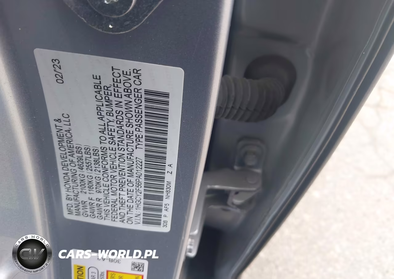 2023 Honda Accord Hybrid Sport VIN:1HGCY2F56PA012227 - 9