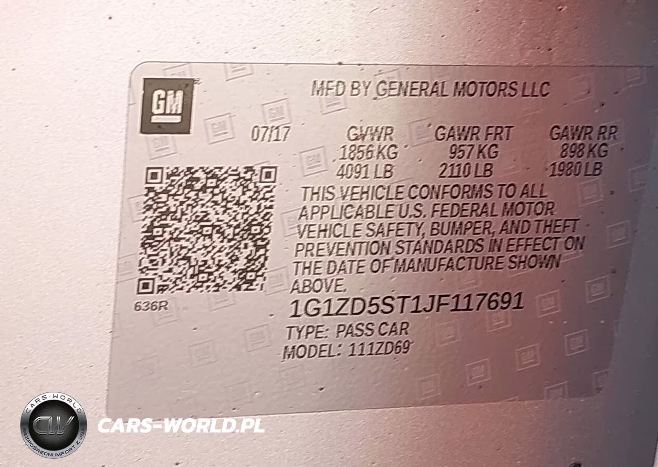 2018 Chevrolet Malibu Lt VIN:1G1ZD5ST1JF117691 - 11