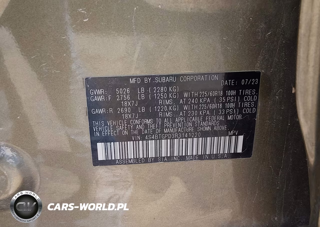 2024 Subaru Outback Touring Xt VIN:4S4BTGPD3R3141220 - 9