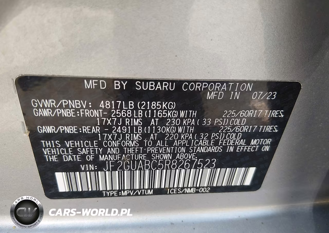 2024 Subaru Crosstrek VIN:JF2GUABC5R8267523 - 9