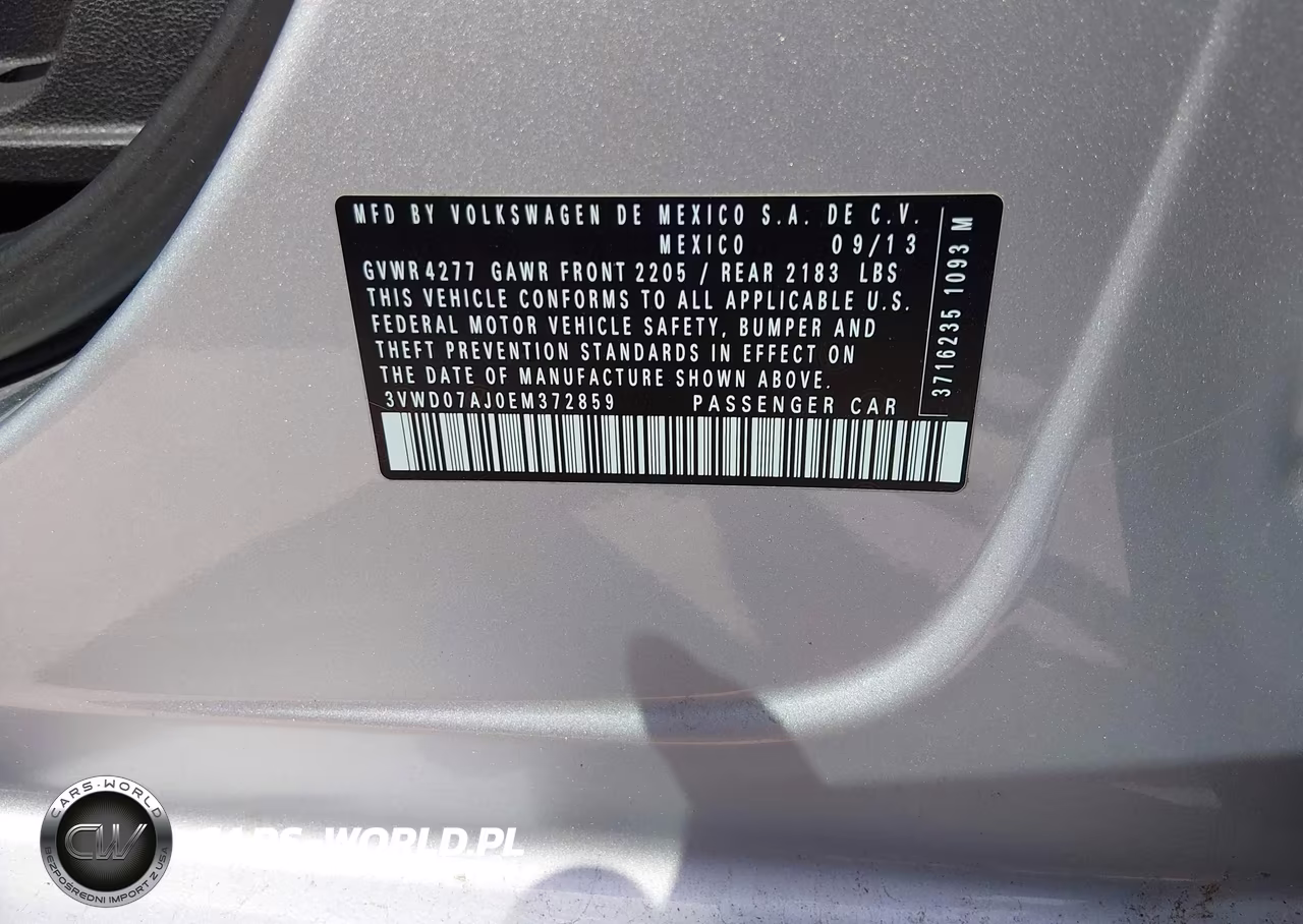 2014 Volkswagen Jetta 1.8T Se VIN:3VWD07AJ0EM372859 - 9