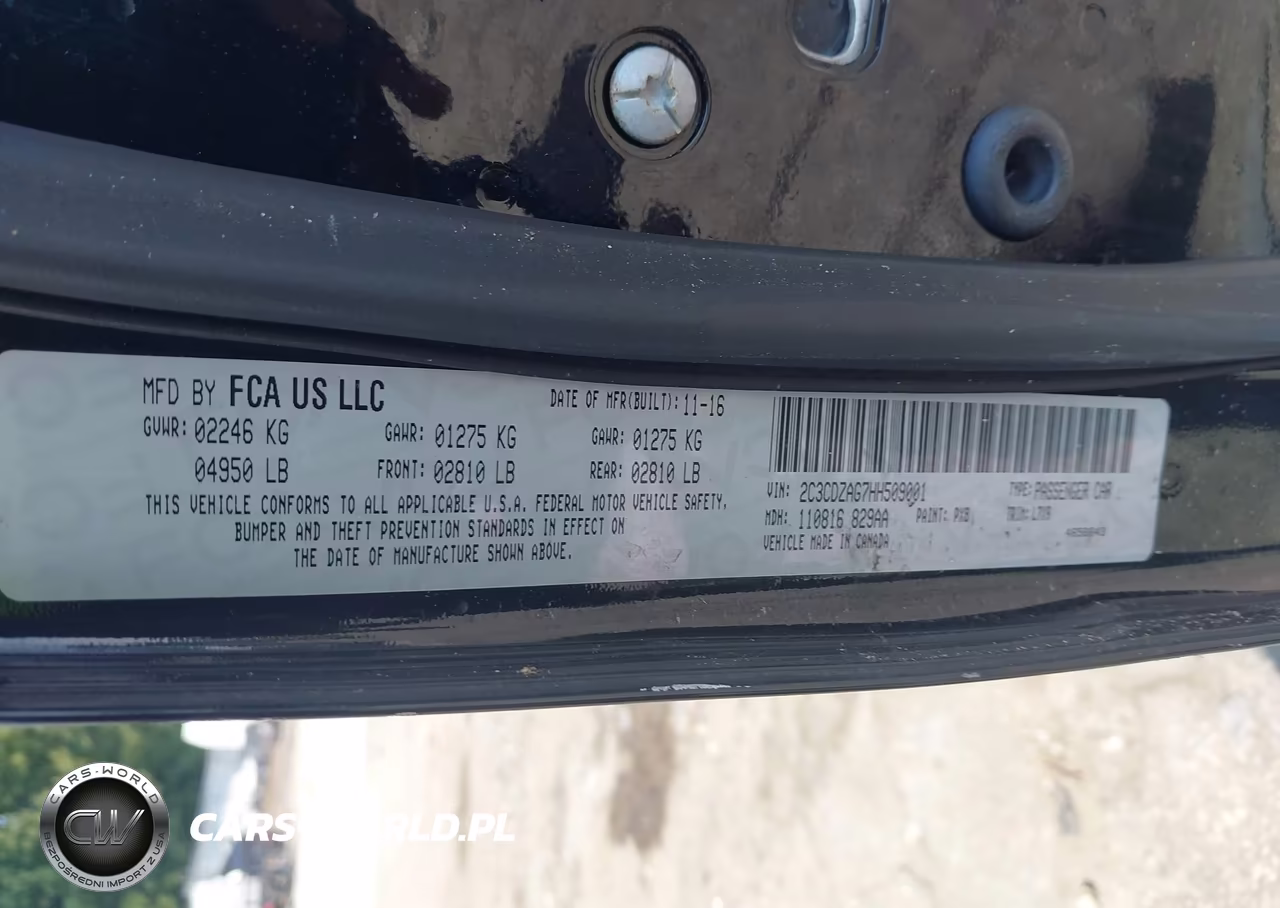 2017 Dodge Challenger Sxt VIN:2C3CDZAG7HH509001 - 9